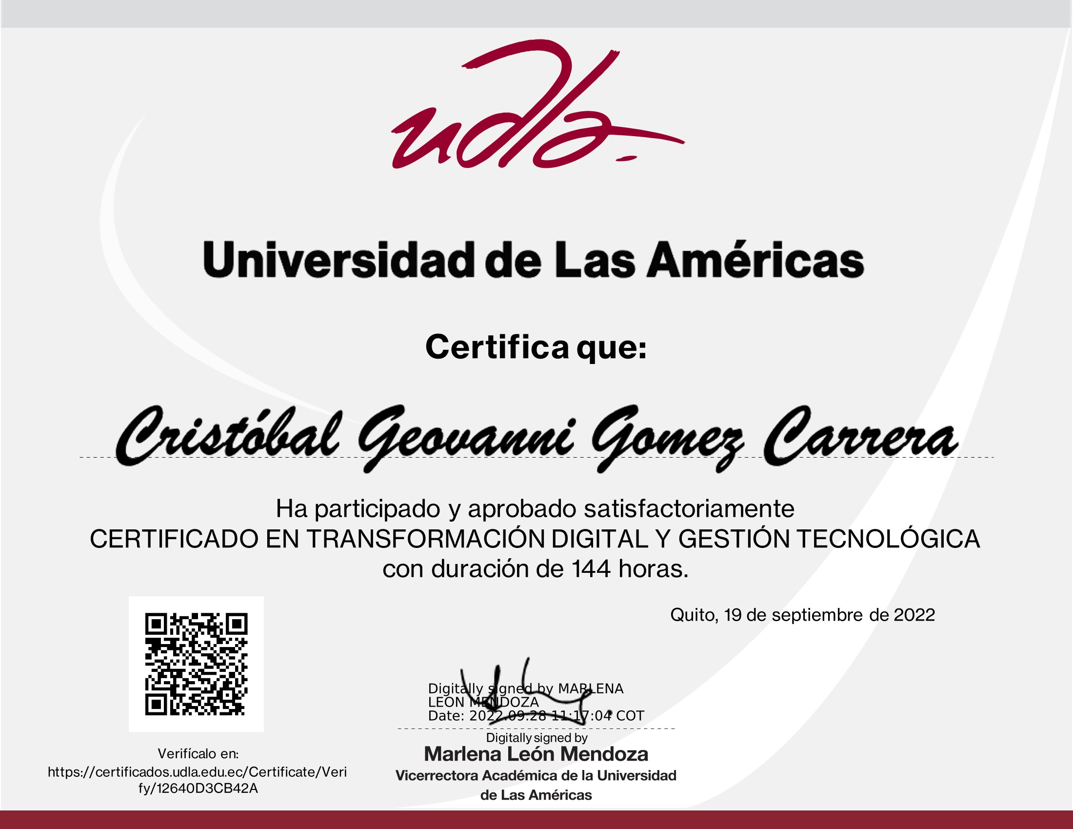 Certificado
