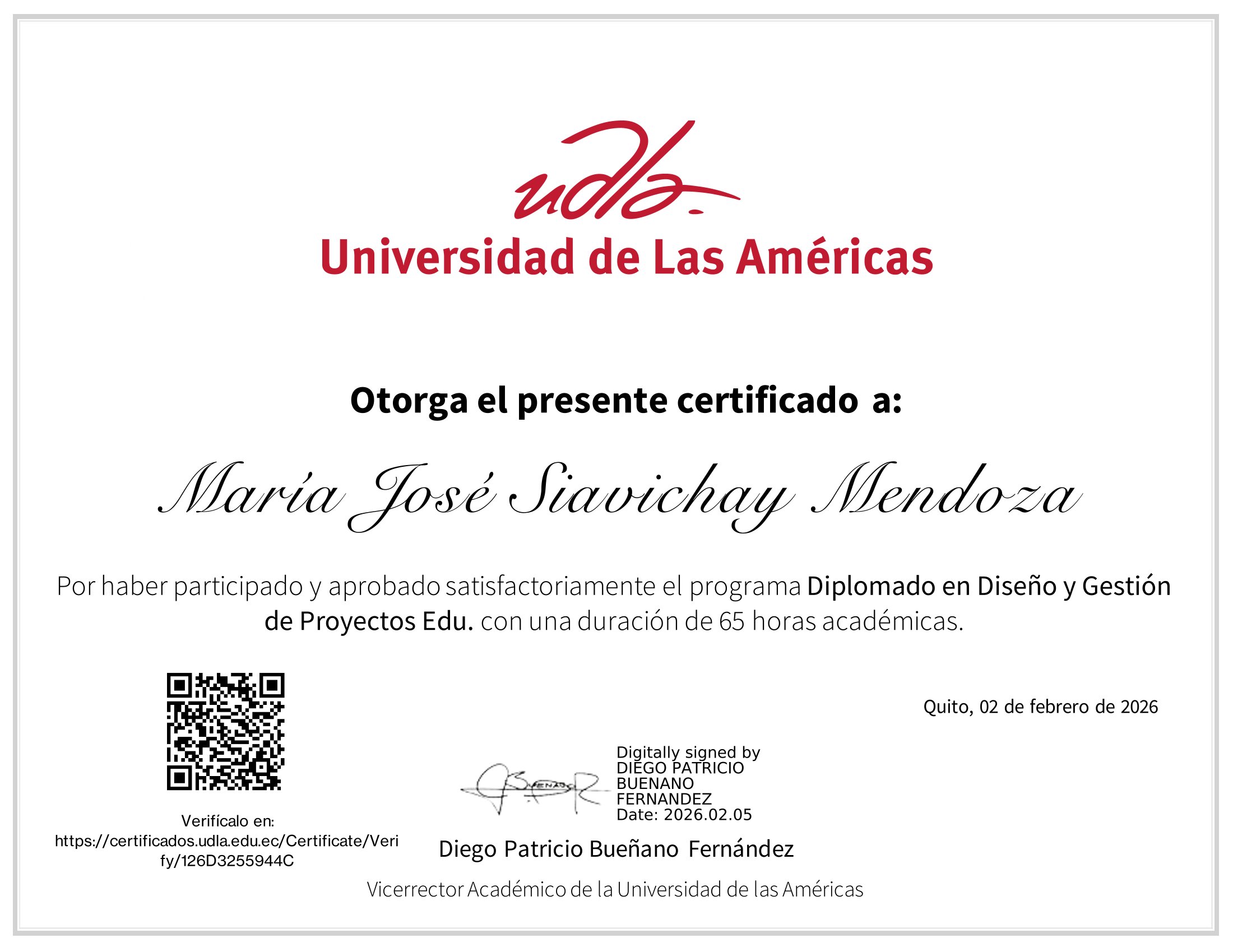 Certificado - UDLA